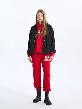 Женские спортивные штаны с эластичной резинкой на талии CALMERA MODA, красный