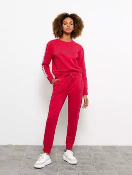 Женские спортивные штаны с эластичной резинкой на талии и карманом с принтом Benetton