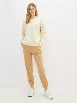 Женские спортивные штаны с плоским карманом и эластичной резинкой на талии LCW Casual