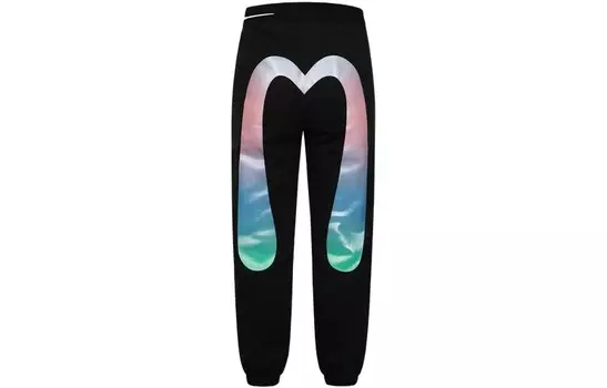 Женские спортивные штаны с принтом логотипа M AW23, черные Evisu, черный