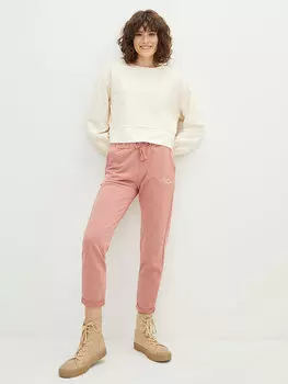 Женские спортивные штаны с текстовым принтом и эластичной окантовкой на талии LCW Casual