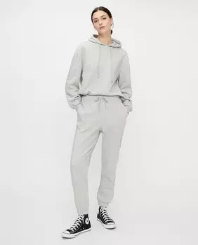 Женские спортивные штаны с завышенной талией Pieces, светло-серый