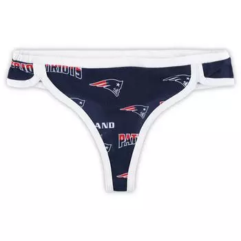 Женские спортивные стринги Concepts темно-синего/белого цвета New England Patriots Breakthrough