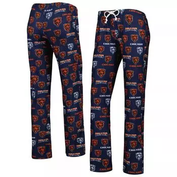 Женские спортивные темно-синие брюки Chicago Bears с прорывной трикотажной отделкой Concepts