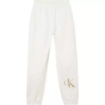 Женские спортивные трикотажные брюки CALVIN KLEIN белого цвета