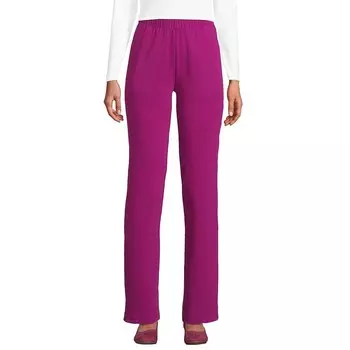 Женские спортивные трикотажные брюки Lands End с высокой талией Lands' End, цвет Vivid Berry Pink