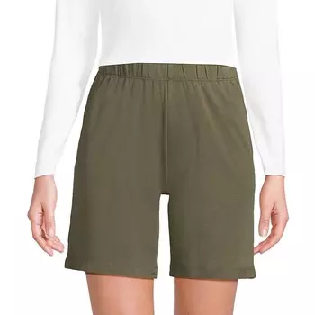 Женские спортивные трикотажные шорты без застежек Lands End Sport Lands' End, цвет Forst Moss