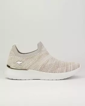 Женские спортивные туфли бежевого цвета с резинкой Kangaroos, бежевый