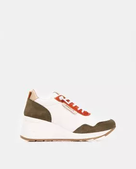 Женские спортивные туфли из кожи наппа белого цвета Farrutx, белый