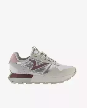 Женские спортивные туфли из металлизированного нейлона с кожаными вставками и зубчатой подошвой Victoria, серебрянный