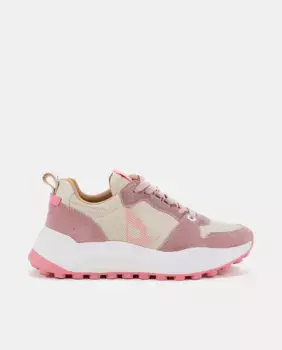 Женские спортивные туфли на шнуровке в стиле «бегун» Abbacino, розовый