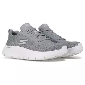 Женские средние/широкие кроссовки Go Walk Flex Dazzling Smile Skechers, серый