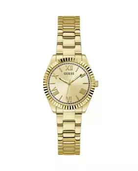 Женские стальные часы Mini luna GW0687L2 с золотым ремешком Guess, золотой