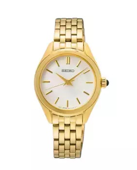 Женские стальные женские часы SUR538P1 с золотым ремешком Seiko, золотой