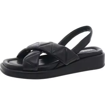 Женские стеганые босоножки Air из искусственной кожи с открытой пяткой Anne Klein, черный