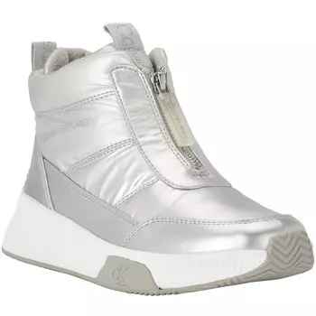 Женские стеганые ботильоны на мягкой стельке Calvin Klein Jeans, серебро