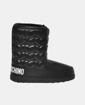 Женские стеганые ботинки для апрески Love Moschino, черный