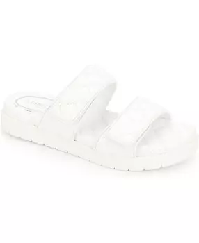 Женские стеганые сандалии на плоской подошве Reeves с двумя ремешками Kenneth Cole New York, белый