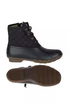 Женские стеганые сапоги Saltwater Duck Boot - Средняя ширина, черный цвет Sperry