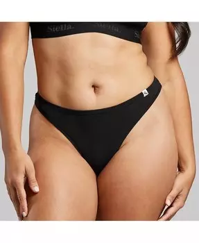 Женские стринги из органического хлопка SIELLA, черный