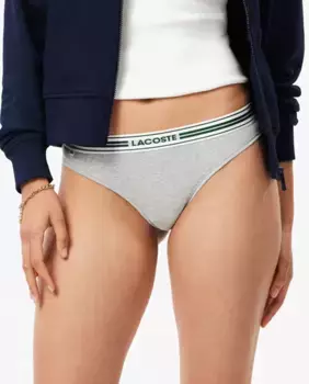 Женские стринги Lacoste, светло-серый