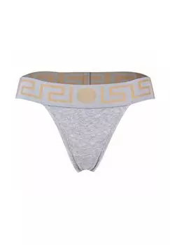 Женские стринги - ТОПЕКА, нижнее белье, стринги, натуральный хлопок, би-стрейч VERSACE, серый