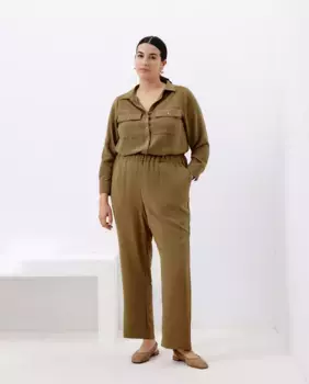 Женские струящиеся брюки Couchel, хаки