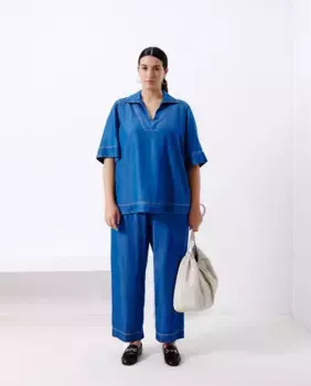 Женские струящиеся брюки из лиоцелла Couchel, синий