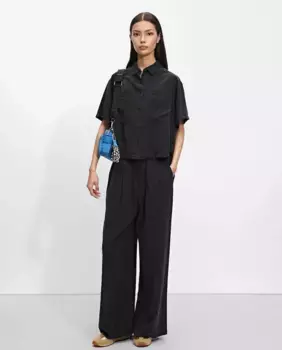 Женские струящиеся брюки с плотным эластичным поясом Parfois, черный