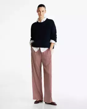 Женские струящиеся брюки с принтом Tommy Hilfiger, красный