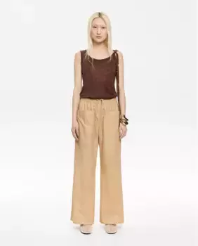 Женские струящиеся хлопковые джоггеры Bimba y Lola, коричневый