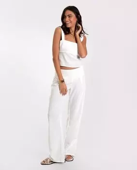 Женские струящиеся прямые брюки The-Are, белый