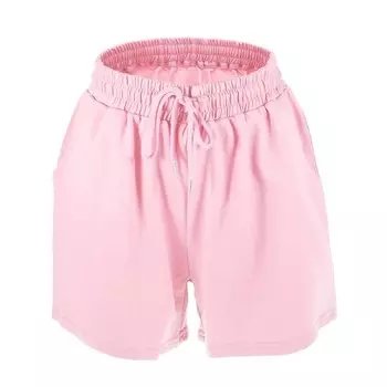Женские струящиеся шорты для бега, повседневные шорты для тренировок с высокой талией Unique Bargains, розовый