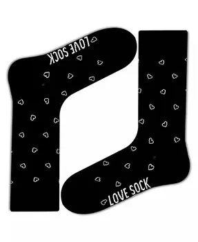 Женские супермягкие хлопковые носки с бесшовным носком Mini Hearts Love Sock Company, черный