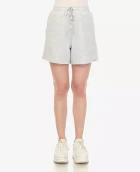 Женские супермягкие спортивные шорты с поясом на шнурке White Mark