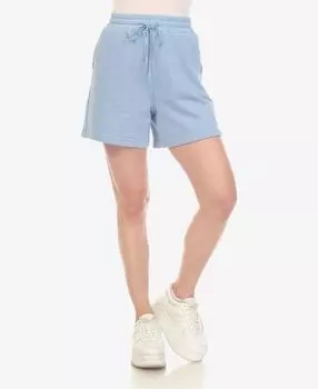 Женские супермягкие спортивные шорты с поясом на шнурке White Mark, синий