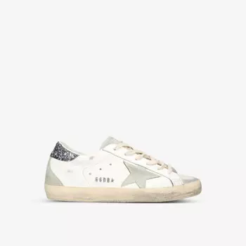 Женские суперзвездные кожаные низкие кроссовки Golden Goose, белый