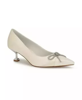 Женские свадебные туфли-лодочки без шнуровки на коническом каблуке Wendon Nine West, белый