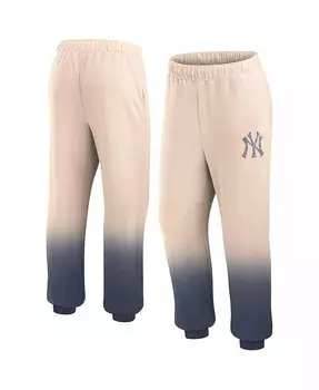 Женские светло-коричневые/темно-синие брюки для отдыха New York Yankees Luxe с эффектом омбре Fanatics, мультиколор