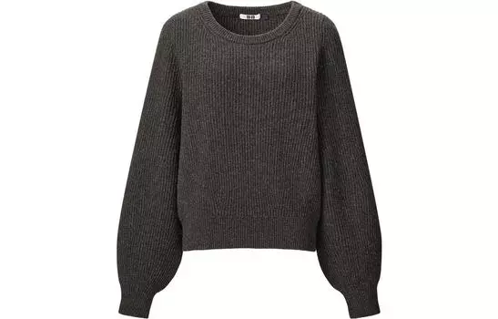 Женские свитера серии U FW23, темно-умбровые UNIQLO, Dark Umber