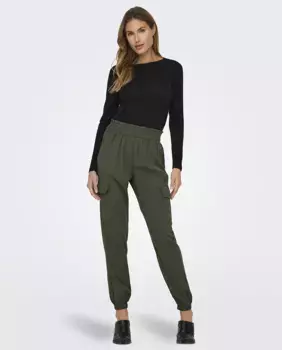 Женские свободные брюки-карго Only, темно-серый