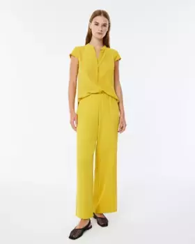 Женские свободные брюки свободного кроя с эластичной талией Paz Torras, горчичный