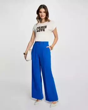 Женские свободные расклешенные брюки Morgan, синий