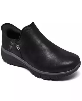 Женские свободные удобные ботинки-ботильоны Slip-In Modern Hour от Finish Line Skechers, черный