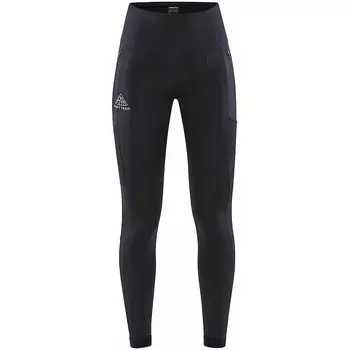 Женские тайтсы для бега по тропам Craft, черный