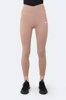 Женские тайтсы для фитнеса PRADEEP светло-коричневые SLAZENGER