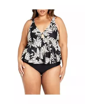 Женские танкини с принтом Palma CITY CHIC, черный