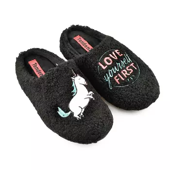 Женские тапочки черные Tendenz