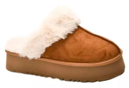 Женские тапочки Cuddle Up коричневого цвета Corkys Footwear