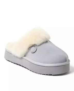 Женские тапочки Fireside by Dear Foams Melton из натуральной овчины на платформе Dearfoams, серый